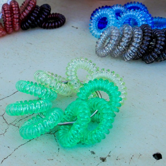 Brown SOLD OUT Coil Ties with Hair Tie Ring - Picture 6 of 7